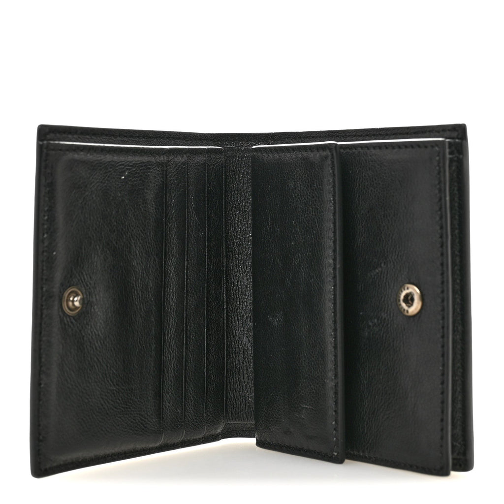 Coated Canvas BB Monogram Allover Logo  Holder Wallet Black Grey White