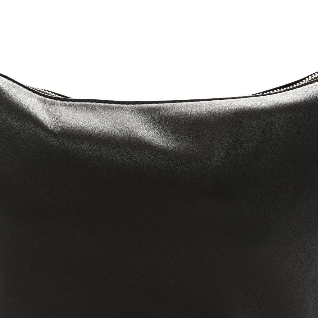 Finely Grained Calfskin Small Izzy Crescent Shoulder Bag Ebony Brown