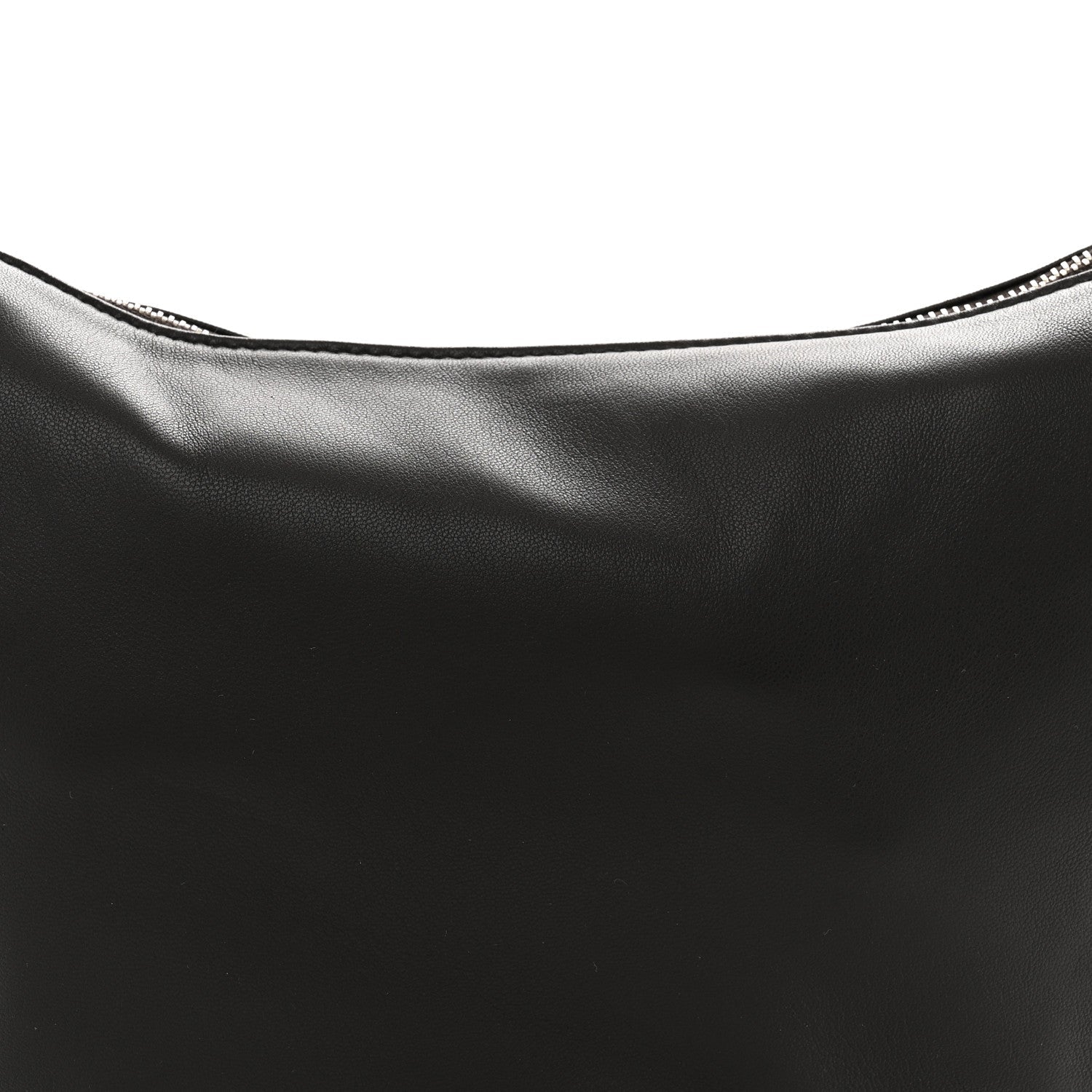 Finely Grained Calfskin Small Izzy Crescent Shoulder Bag Ebony Brown