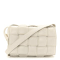 Nappa Maxi Intreccio Padded Cassette Crossbody Bag Chalk