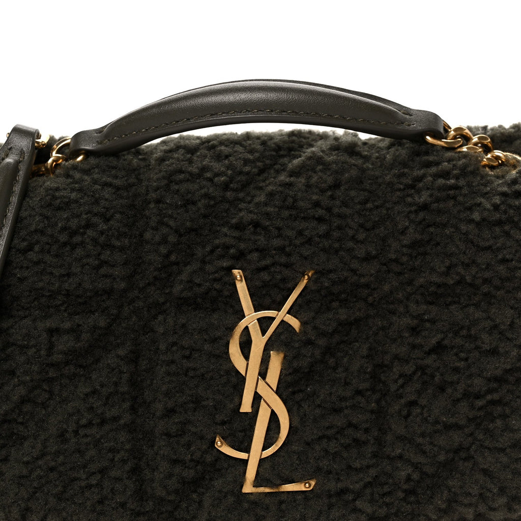 Shearling Monogram Small Jamie Grainy Moss