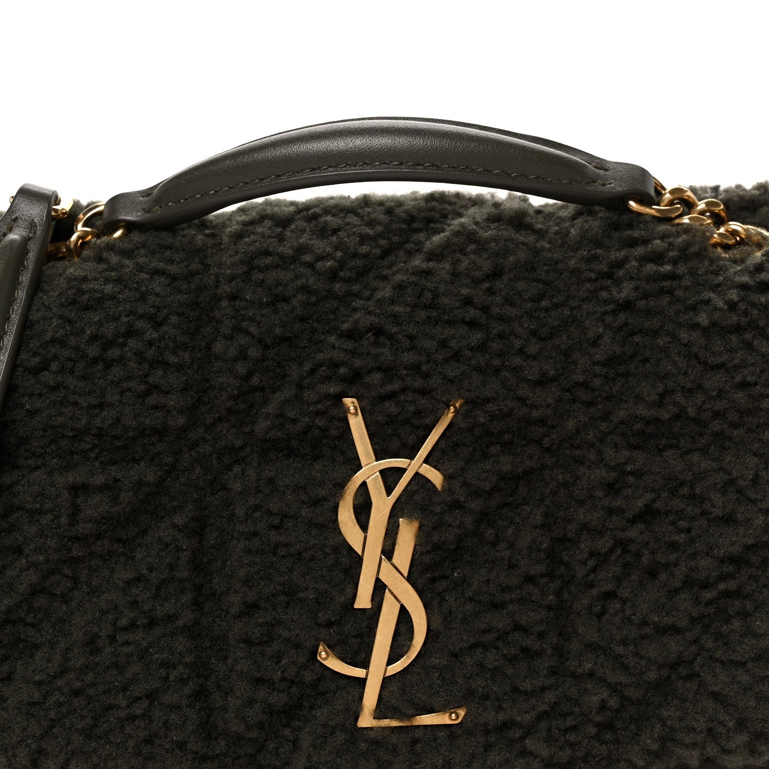 Shearling Monogram Small Jamie Grainy Moss