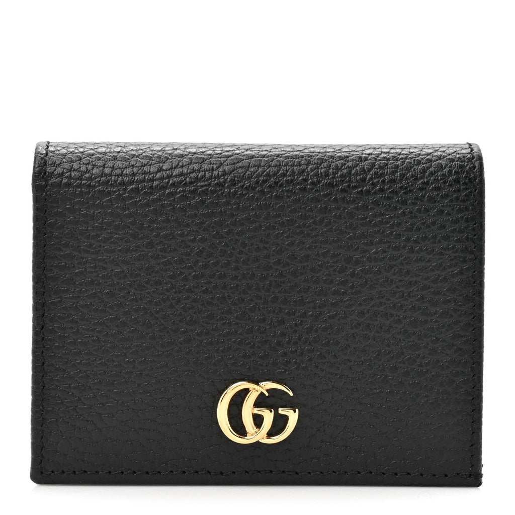 Pebbled Calfskin GG Marmont  Case Black