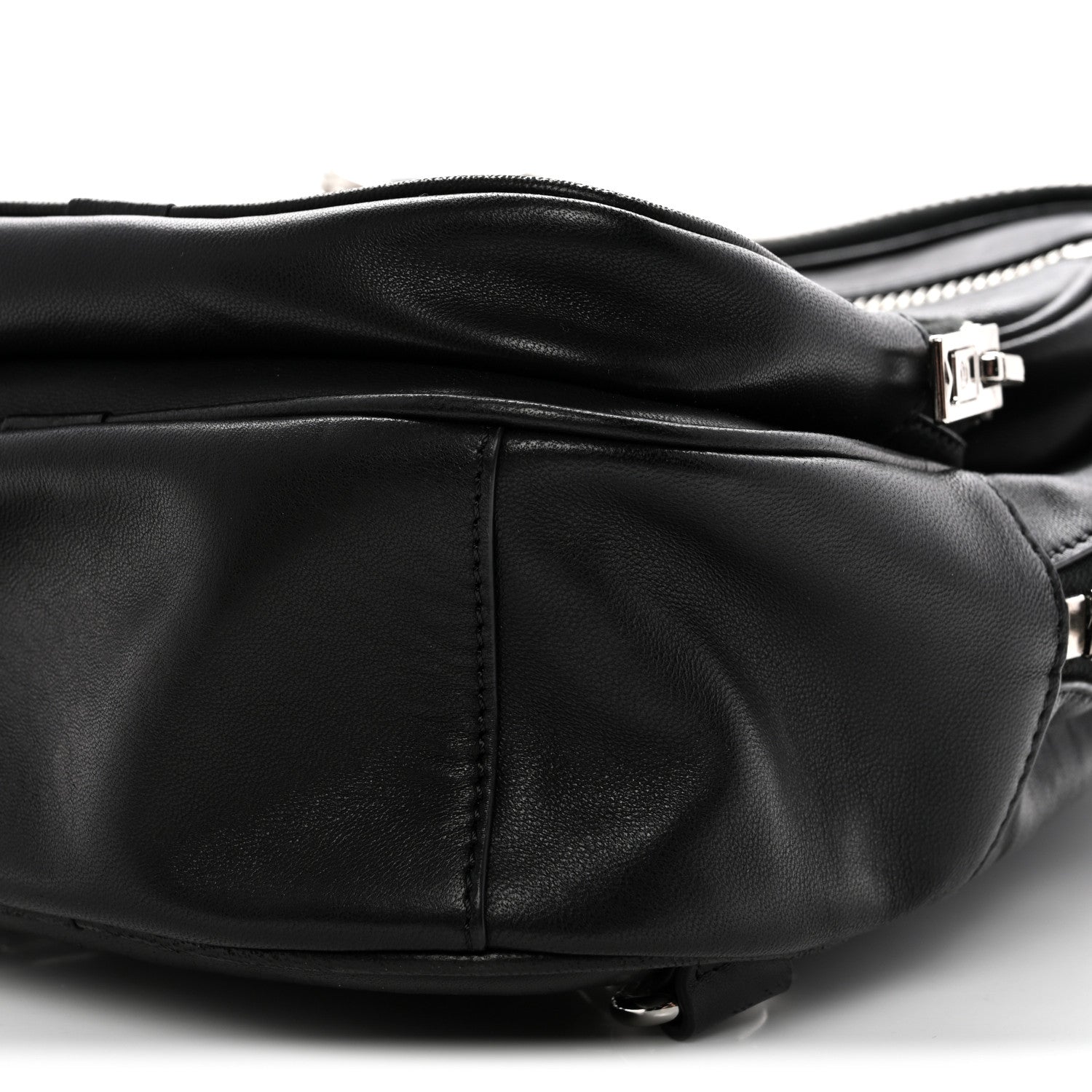 Lambskin Medium Attica Backpack Black