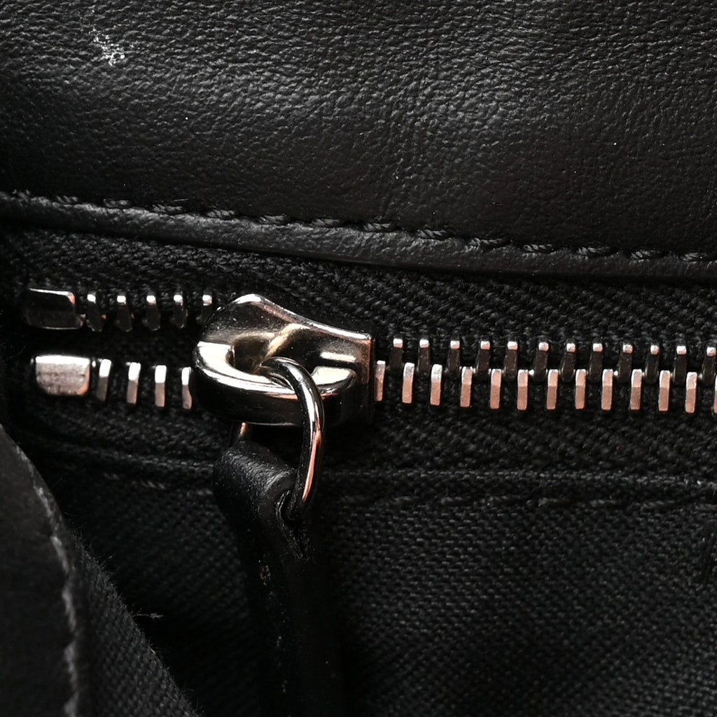 Recycled Nylon Vitello Grace Light Pequin Baguette Belt Pouch Black