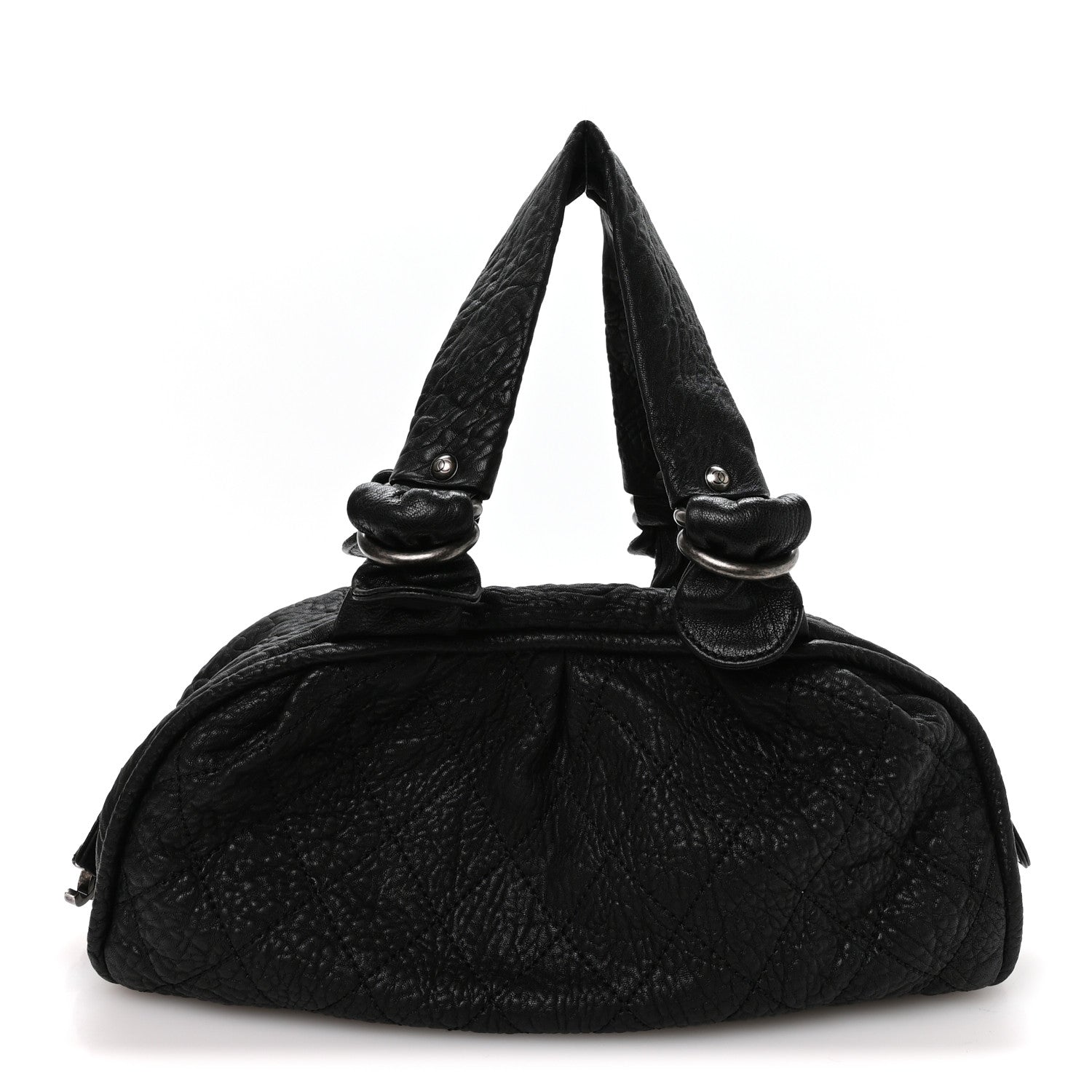 Distressed Lambskin Le Marais Bowler Black
