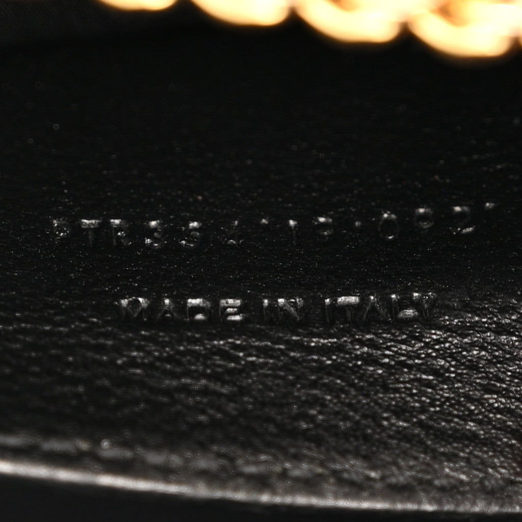 Calfskin Crocodile Embossed Medium Classic Monogram Kate Tassel Satchel Black