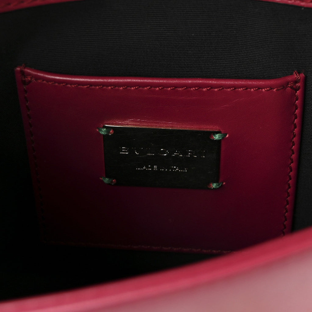 Calfskin Galuchat Serpenti Forever Crossbody Bag Dark Pink