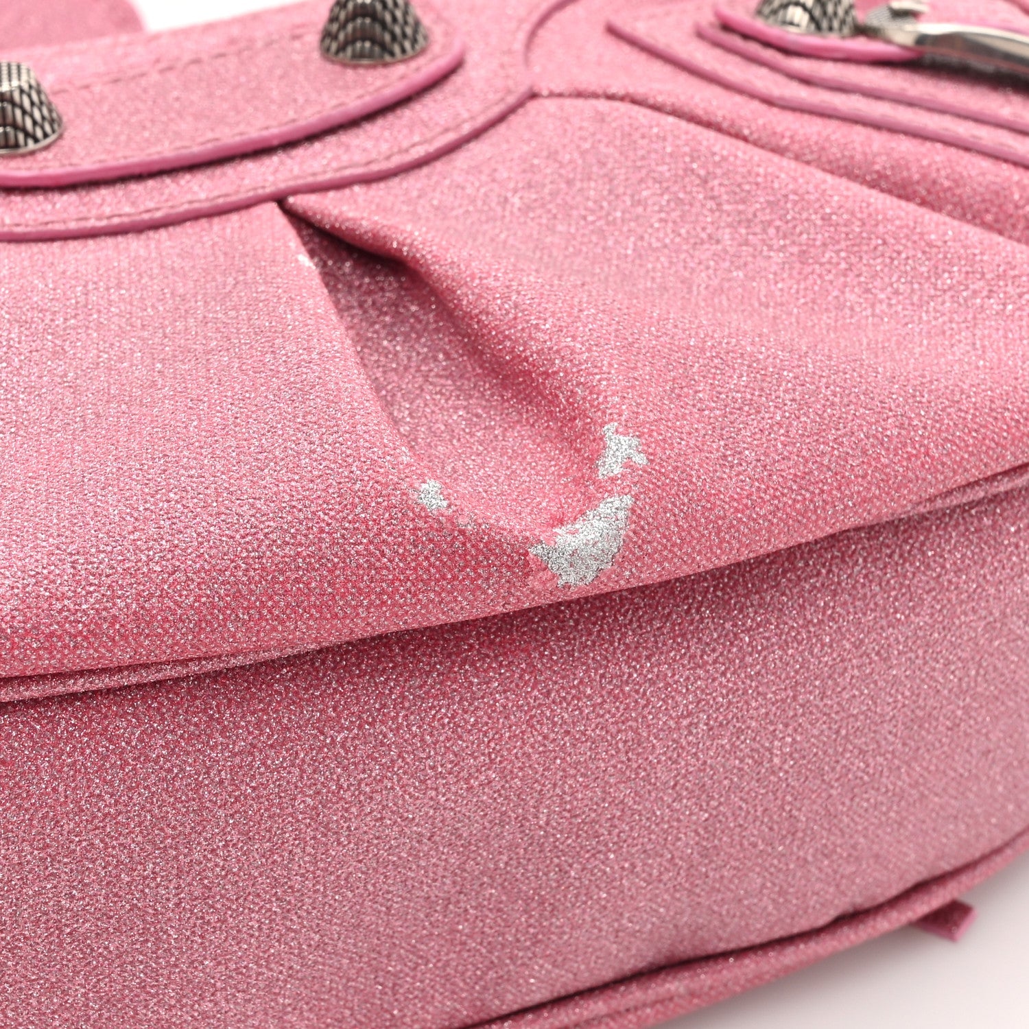Sparkling Fabric Le Cagole Shoulder Bag XS Sweet Pink