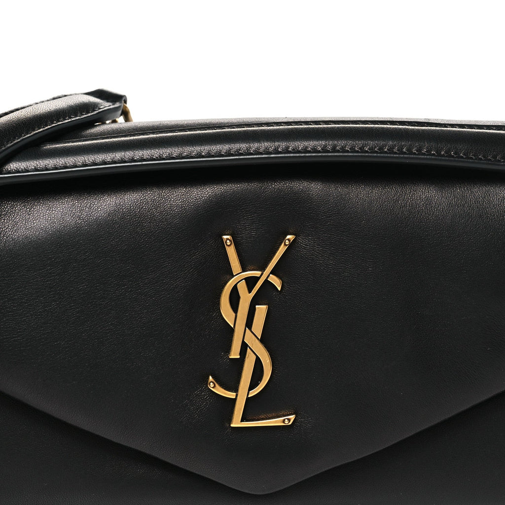 Plunged Lambskin Calypso Black