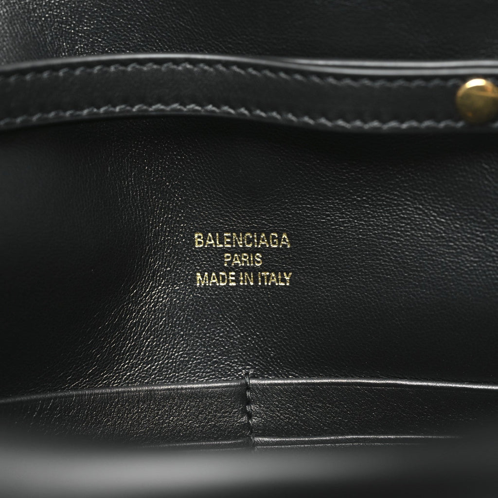 Smooth Calfskin Small Bel Air Clutch On Strap Black