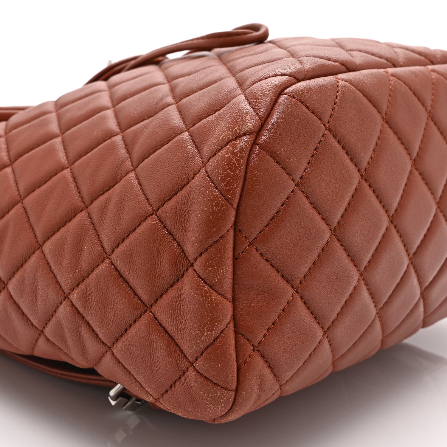 Lambskin Quilted Small Urban Spirit Backpack Brown