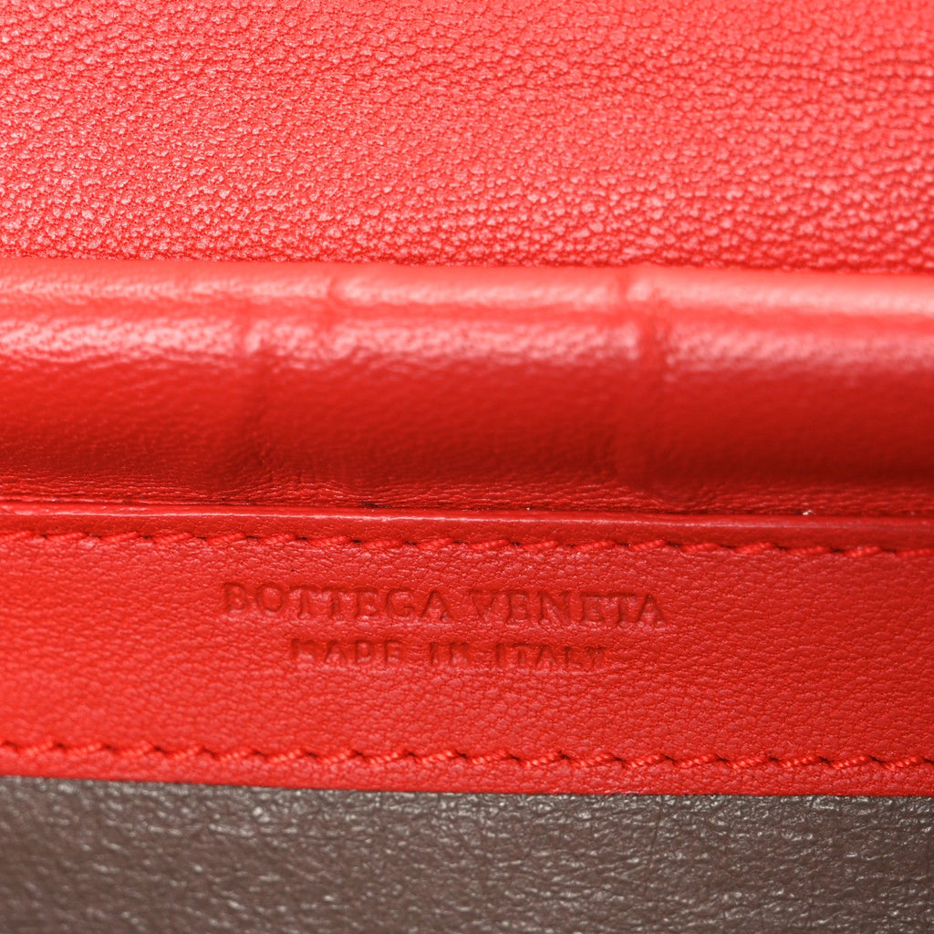 Nappa Intrecciato Continental Wallet on Chain Red