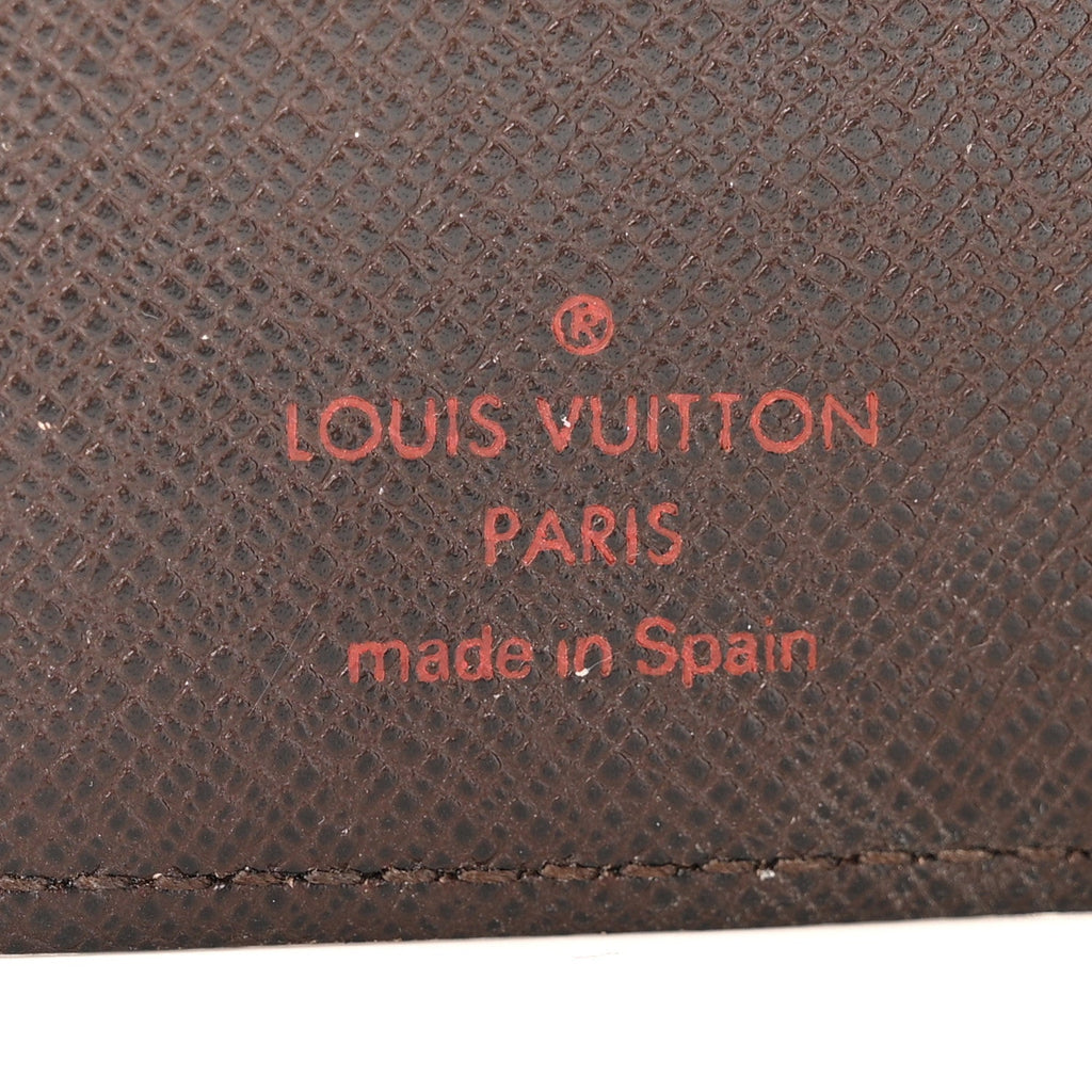 Damier Ebene Checkbook Cover Wallet