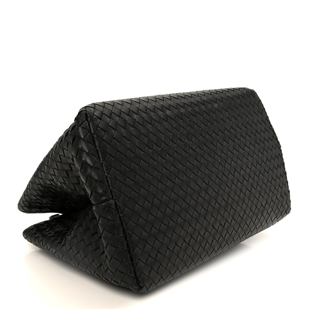 Nappa Intrecciato Large Roma Tote Black