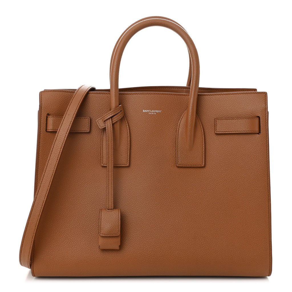Grained Calfskin Small Sac De Jour Saddle Brown