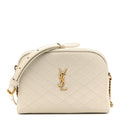 Lambskin Quilted Gaby Zipped Pouch Crema Soft