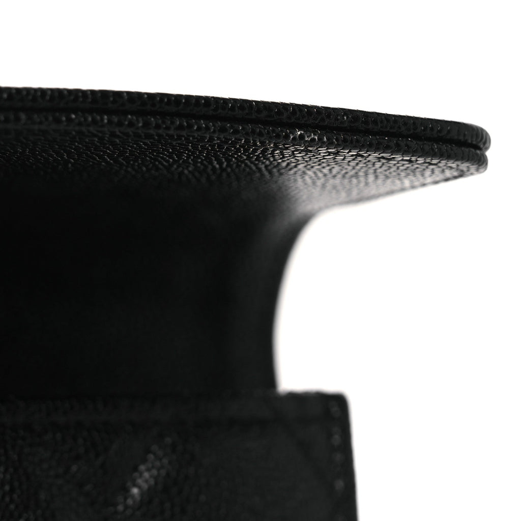 Caviar Quilted Medium Boy Flap Wallet Black