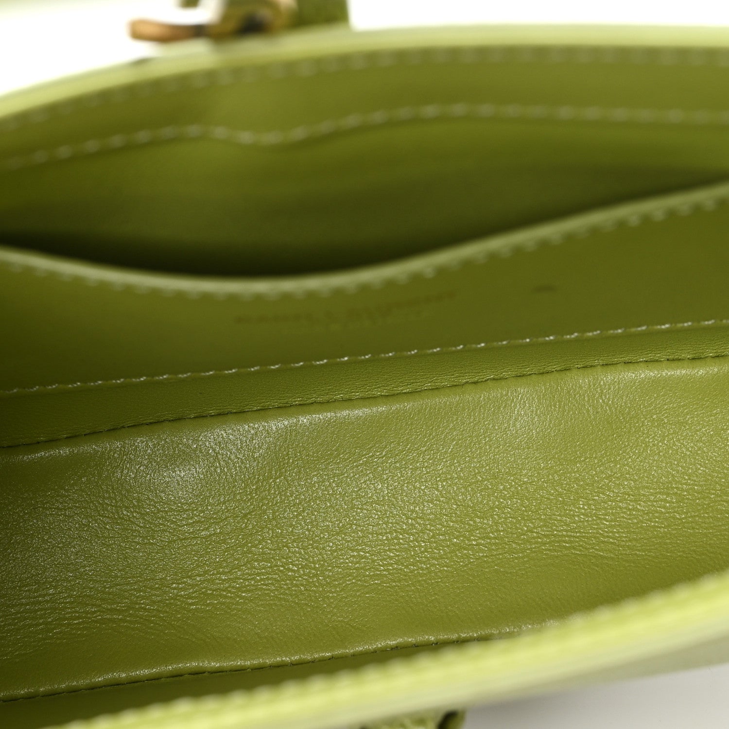 Calfskin Lizard Embossed Le 5 A 7 Mini Hobo Dull Lime