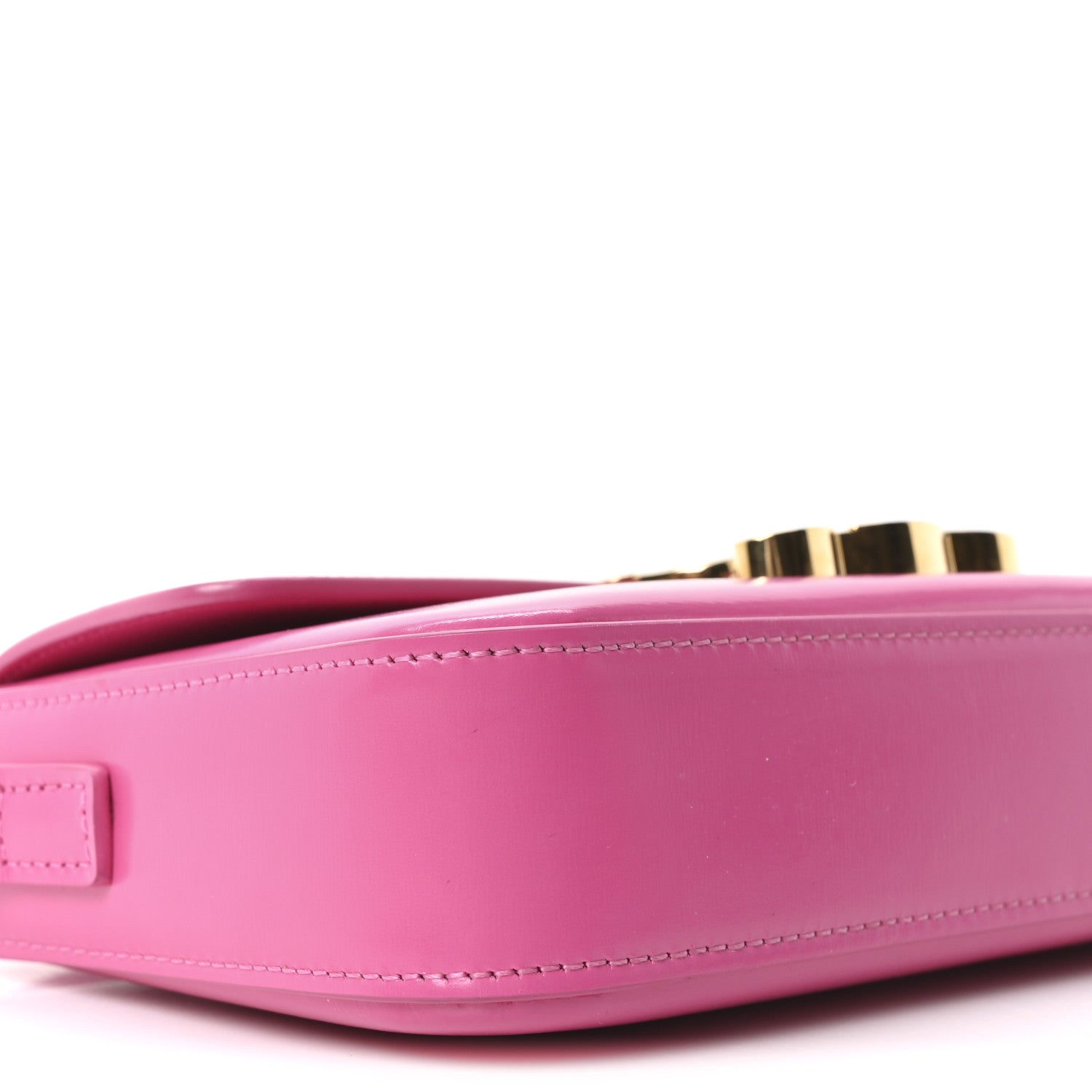 Shiny Calfskin Triomphe Shoulder Bag Fuchsia