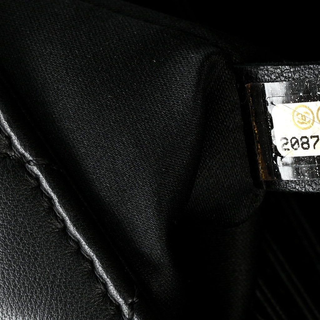 Lambskin Quilted Jumbo Chanel by 4 Flap Black