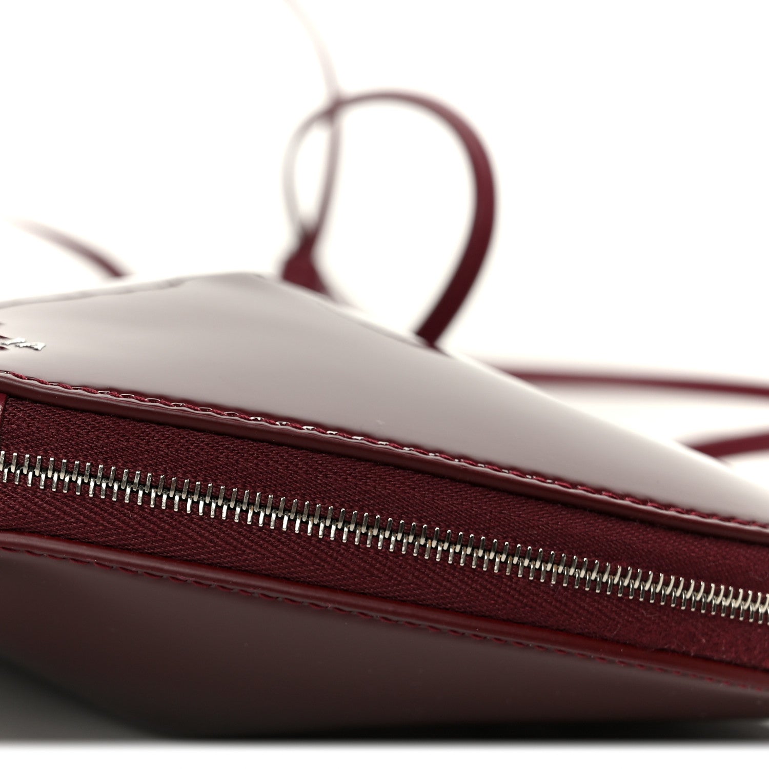 Patent Calfskin Le Coeur Bag Garnet Red