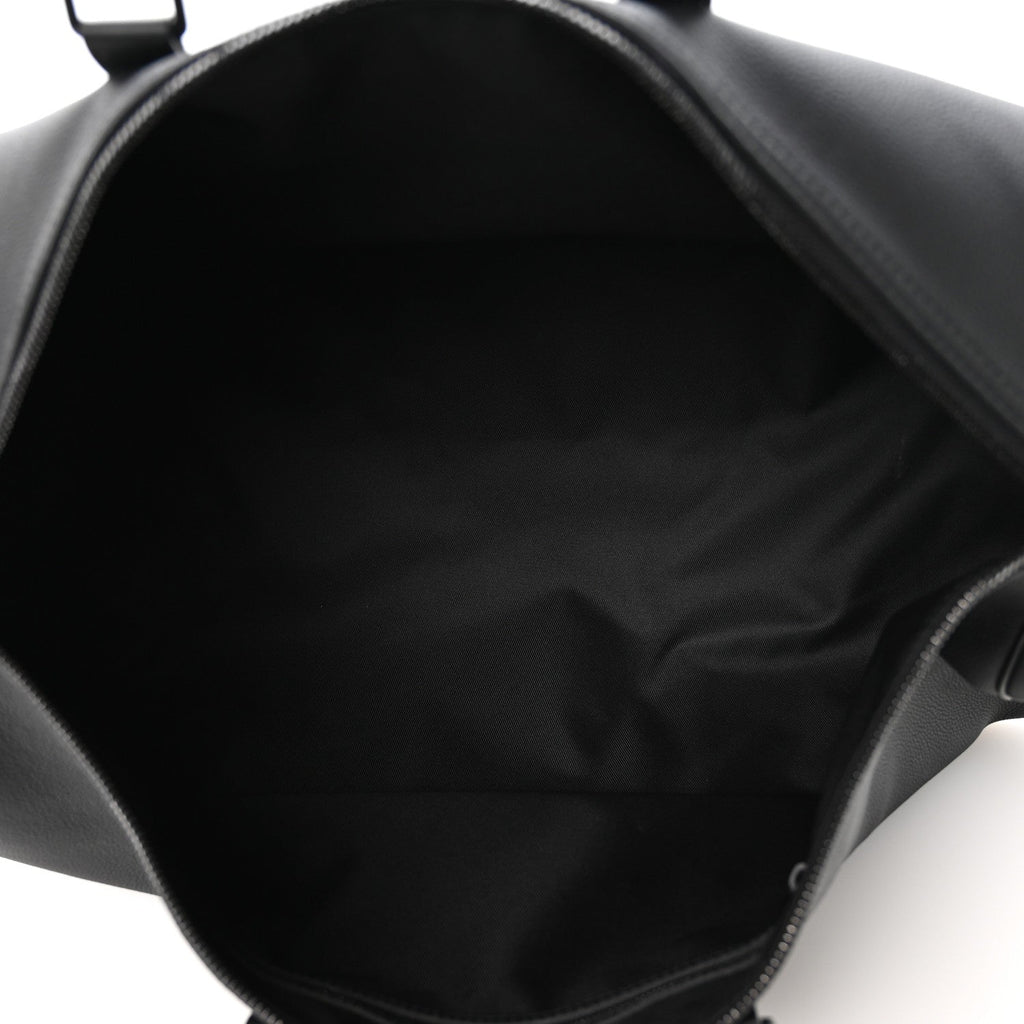 Grained Calfskin Aerogram Keepall Bandouliere 50 Black