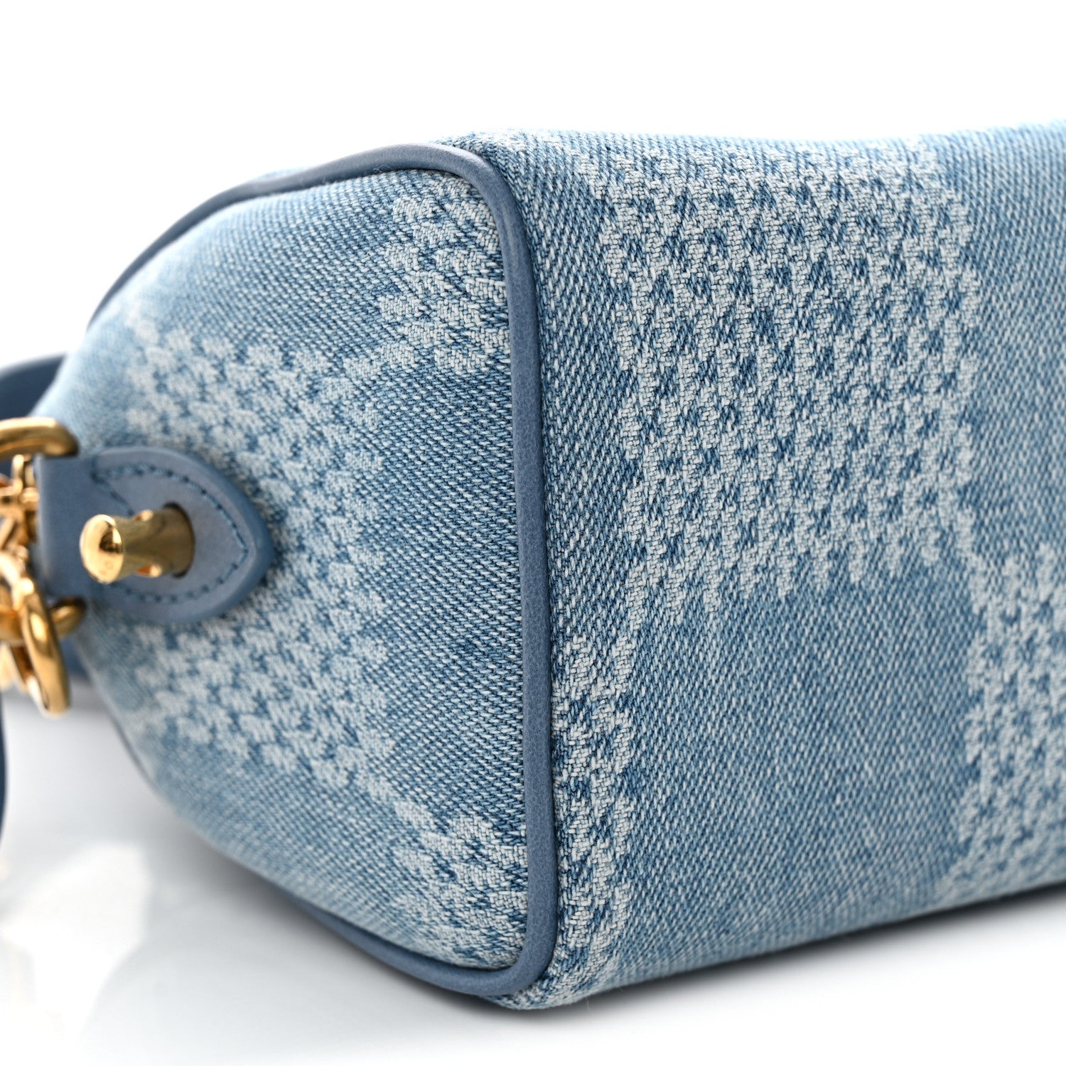 Damier Denim 3D Speedy Bandouliere 18 Denim Blue
