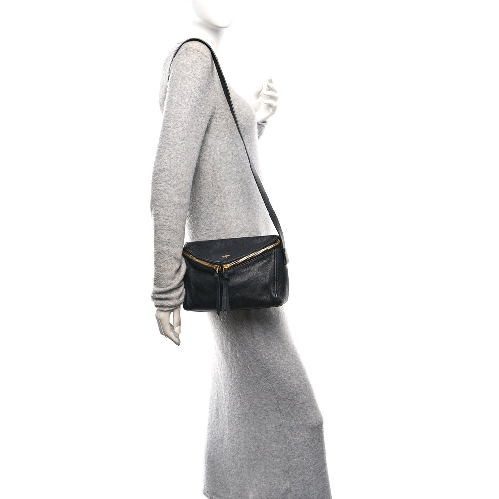 Goatskin Diamant 3D Shoulder Bag Black