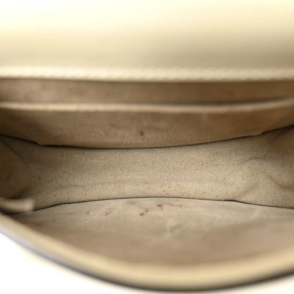 Calfskin Suede Small Nile Bracelet Bag Off White