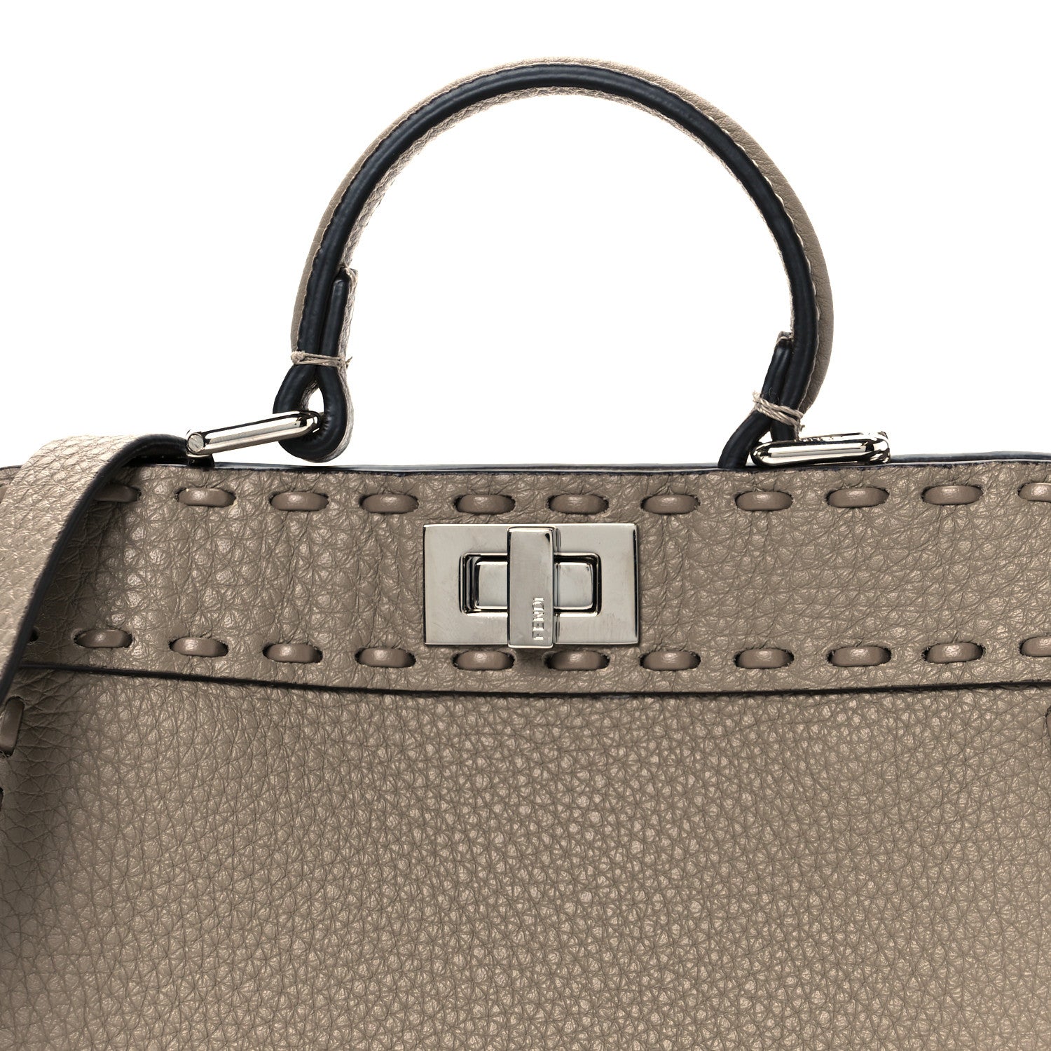 Cuoio Romano Selleria Mini Peekaboo I SEE U Iconic Satchel Fettuccia
