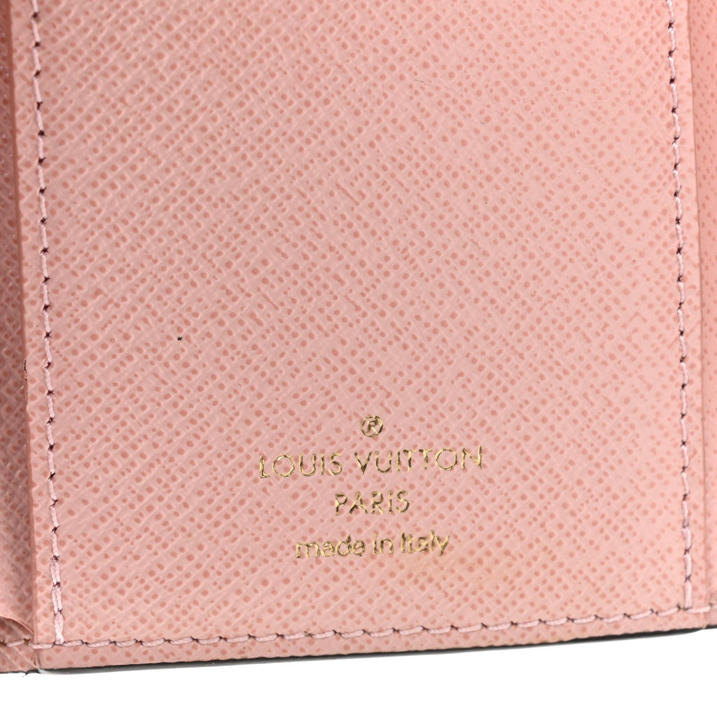 Damier Ebene Victorine Wallet Rose Ballerine