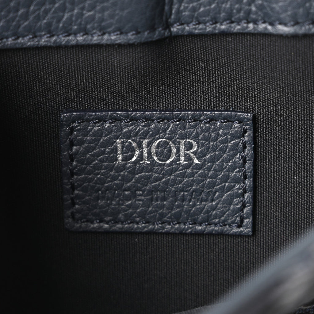 Oblique Saddle Messenger Pouch Blue Black