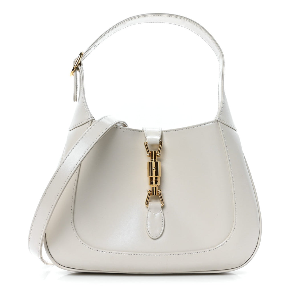 Boarded Dyana Lux Calfskin Small Jackie 1961 Hobo Mystic White