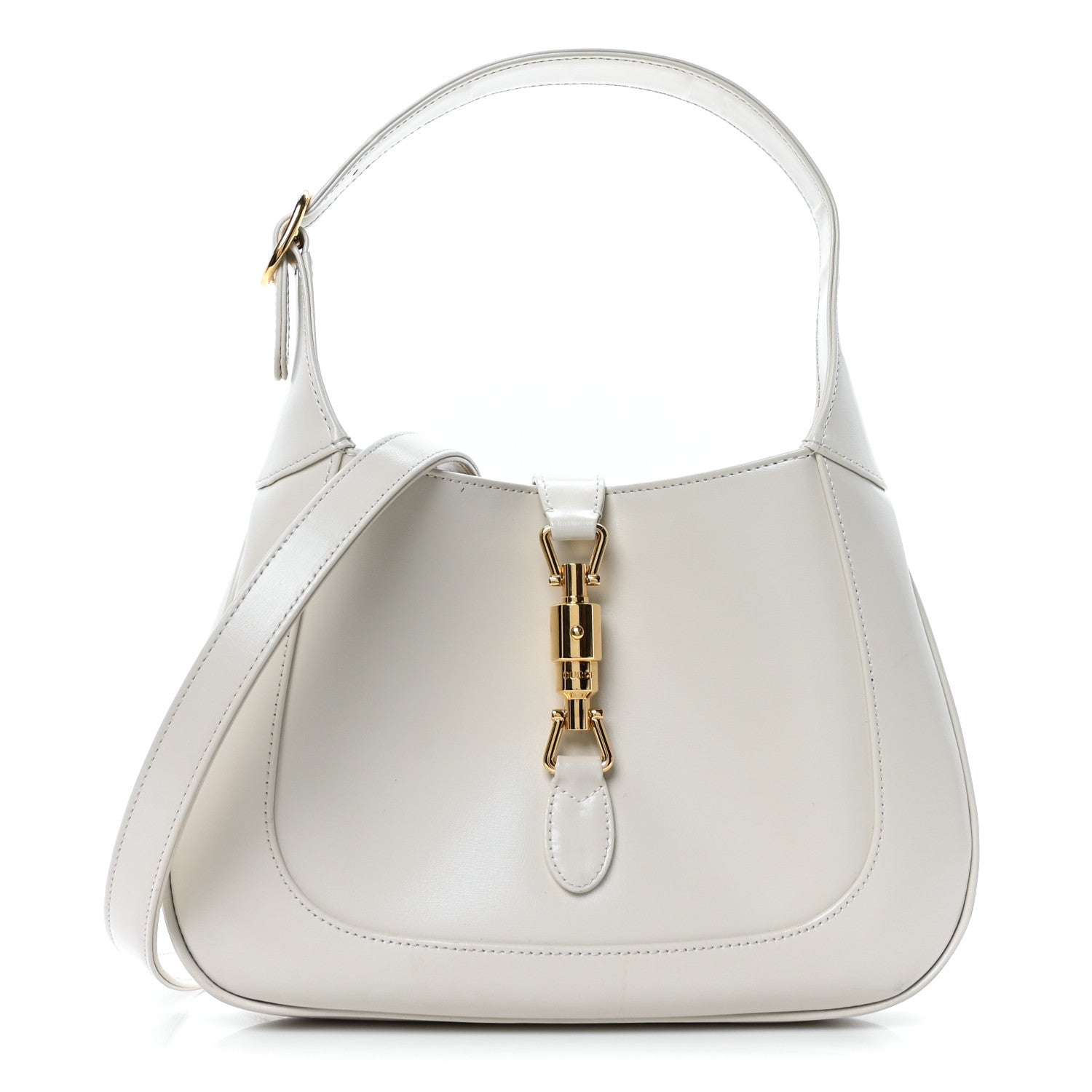 Boarded Dyana Lux Calfskin Small Jackie 1961 Hobo Mystic White