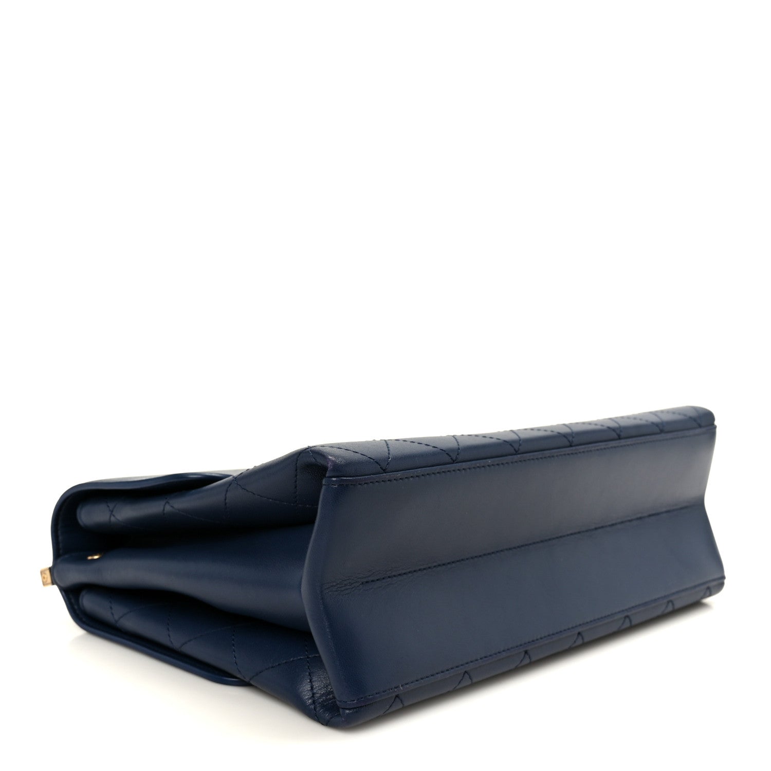 Lambskin Stitched Coco Luxe Medium Flap Blue