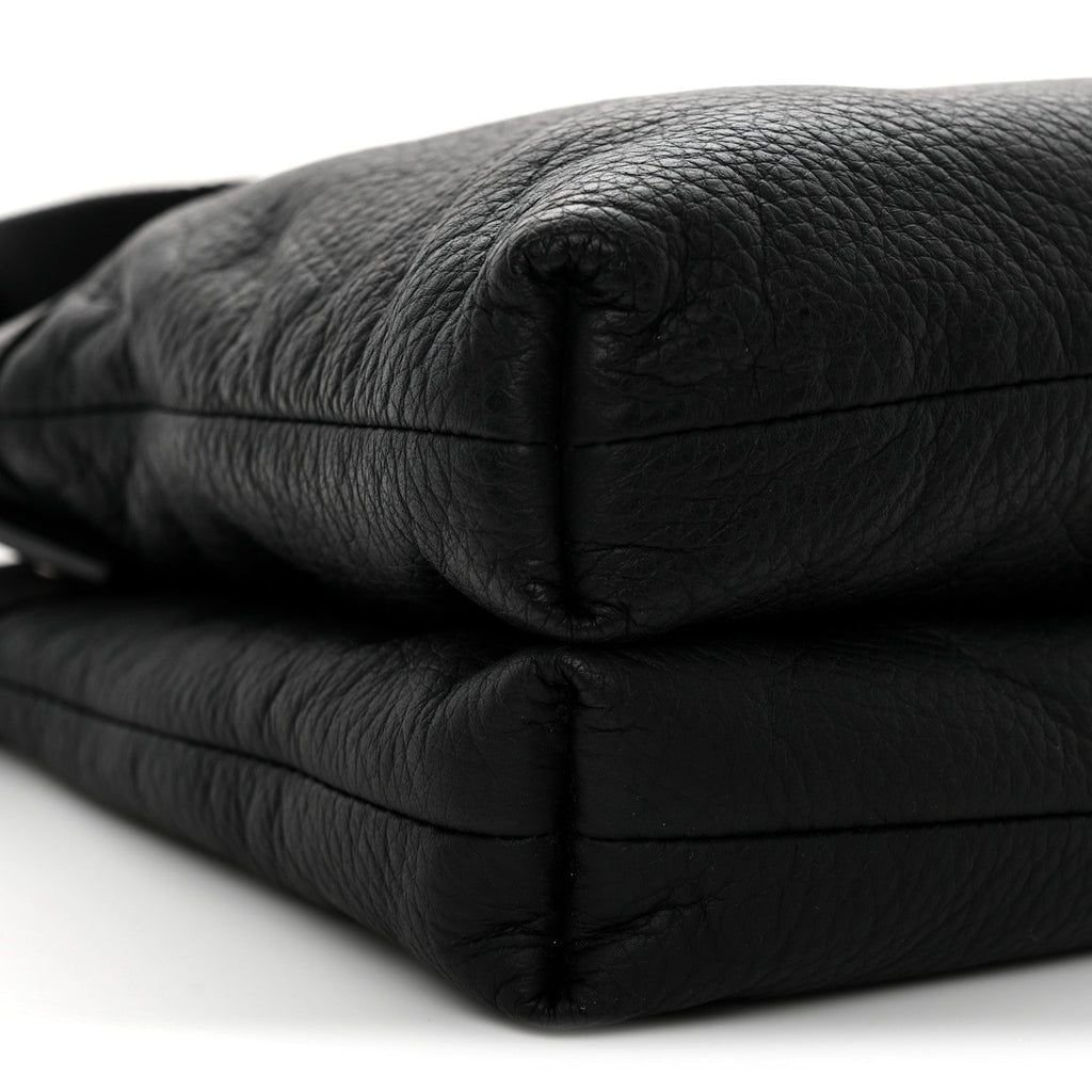 Grained Calfskin Duo Bag Black