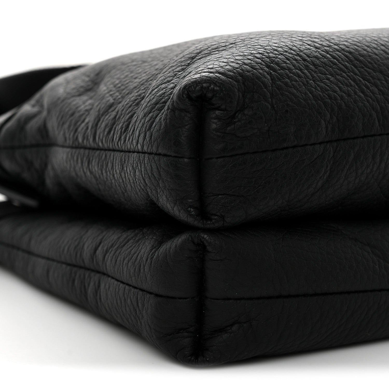 Grained Calfskin Duo Bag Black