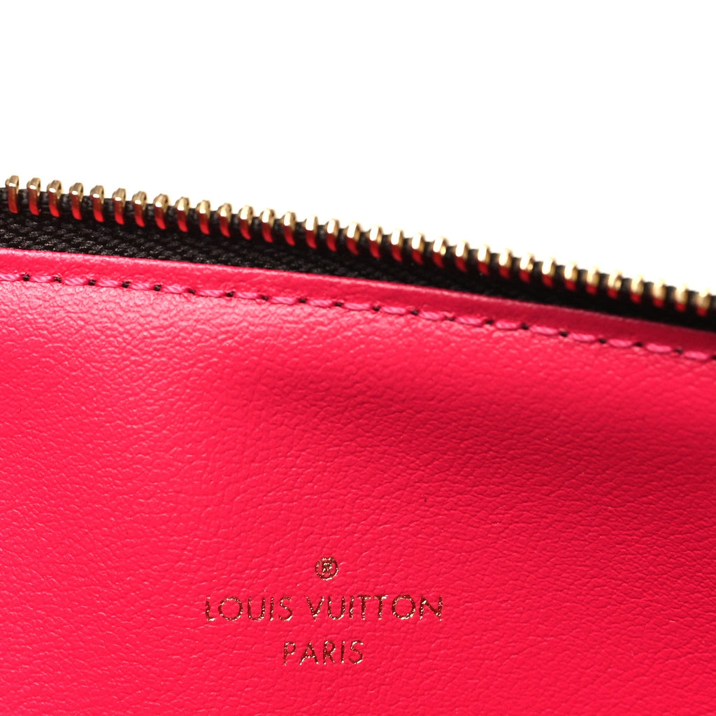 Monogram Felicie Chain Wallet Zippered Insert Fuchsia