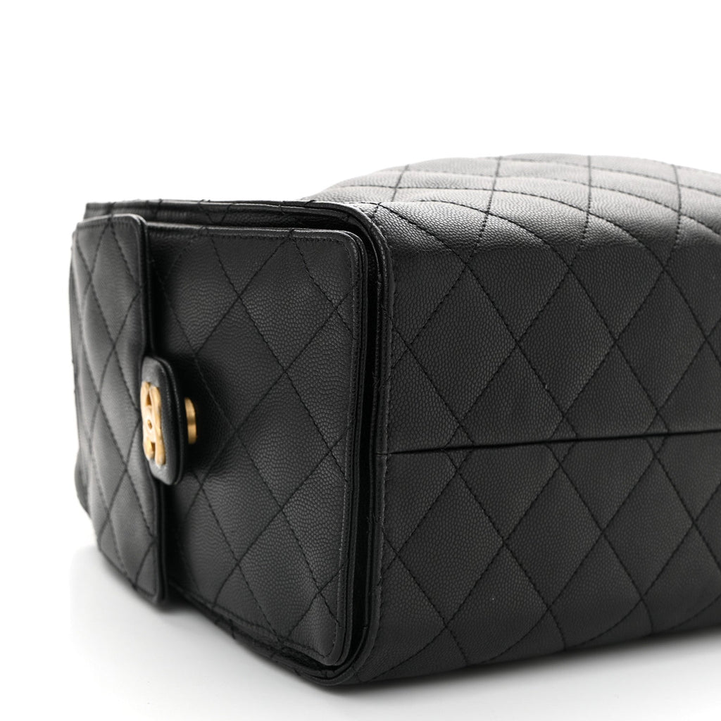 Caviar Quilted Small Chanel 25 Handbag Black