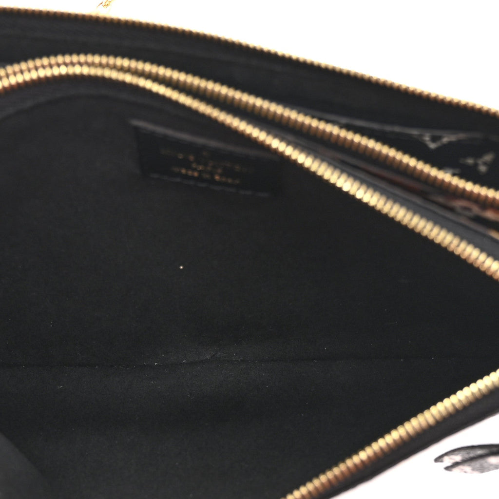 Monogram Giant Jungle Pochette Double Zip Black