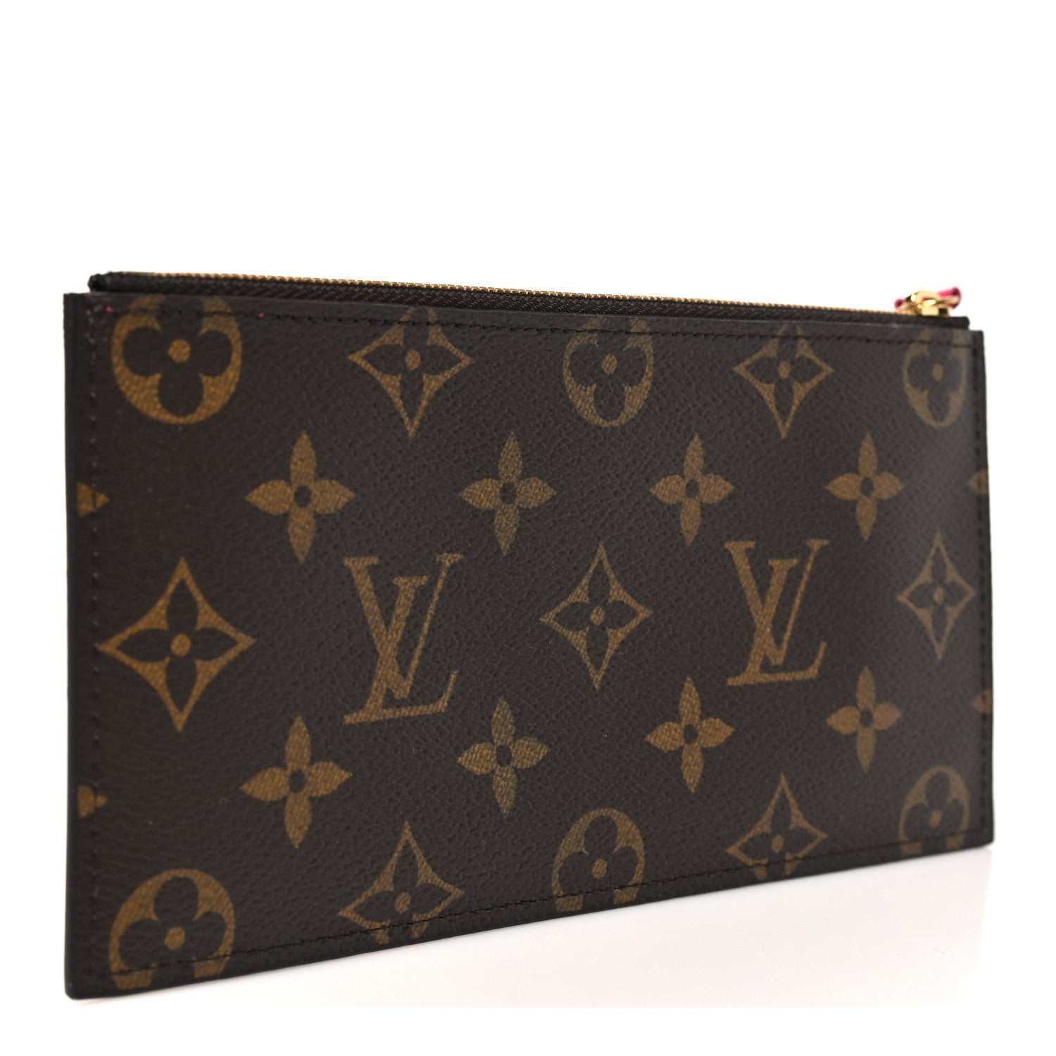 Monogram Felicie Chain Wallet Zippered Insert Fuchsia