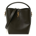 Shiny Calfskin Le 37 Bucket Bag Deep Musk