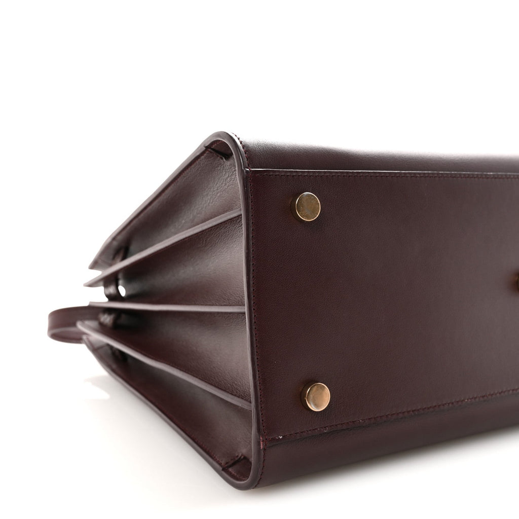 Calfskin Snakeskin Small Sac De Jour Burgundy