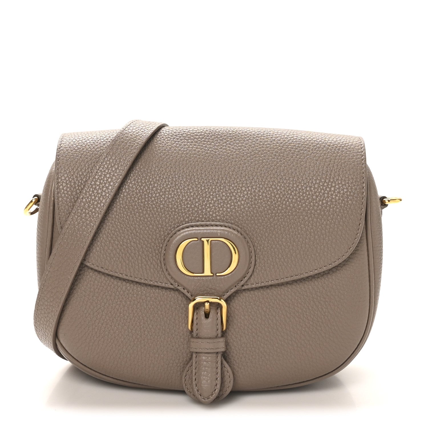 Grained Calfskin Medium Bobby Flap Warm Taupe