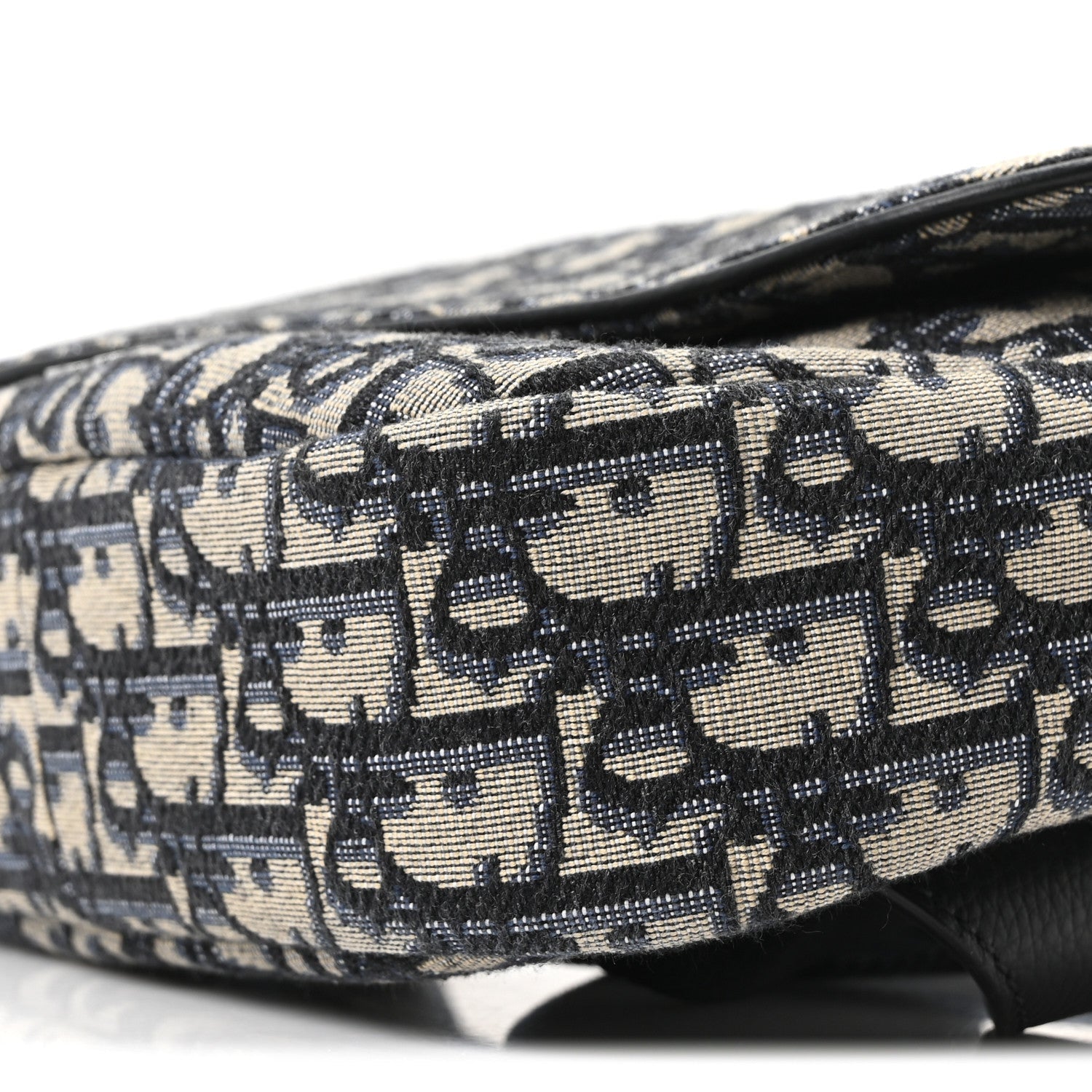Oblique World Tour Saddle Belt Bag Beige Black