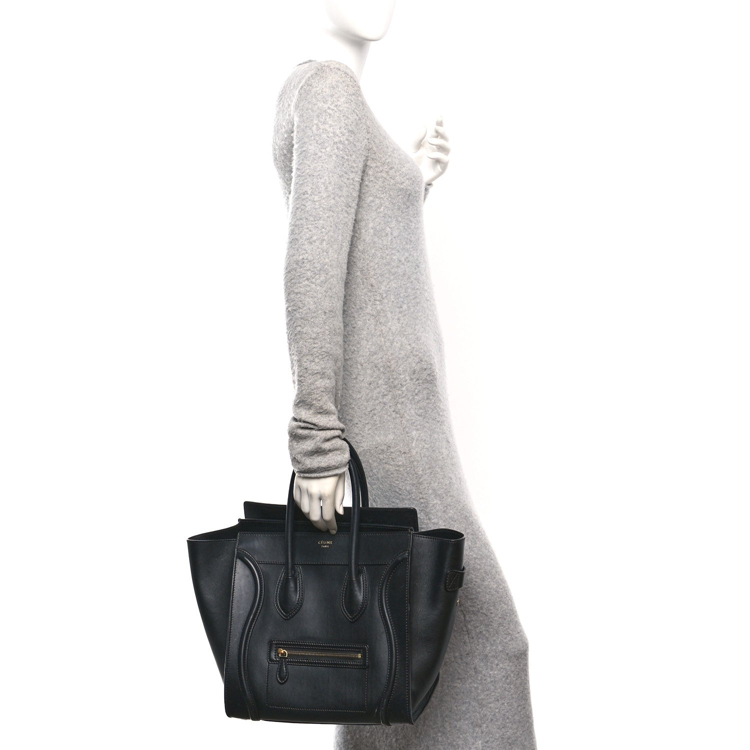 Smooth Calfskin Mini Luggage Black