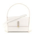 Brushed Calfskin Mini Geometric Prisma Shoulder Bag Optic White