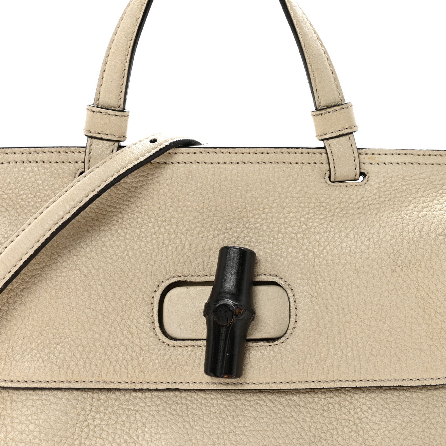 Cellarius Calfskin Small Bamboo Daily Top Handle Bag Mystic White