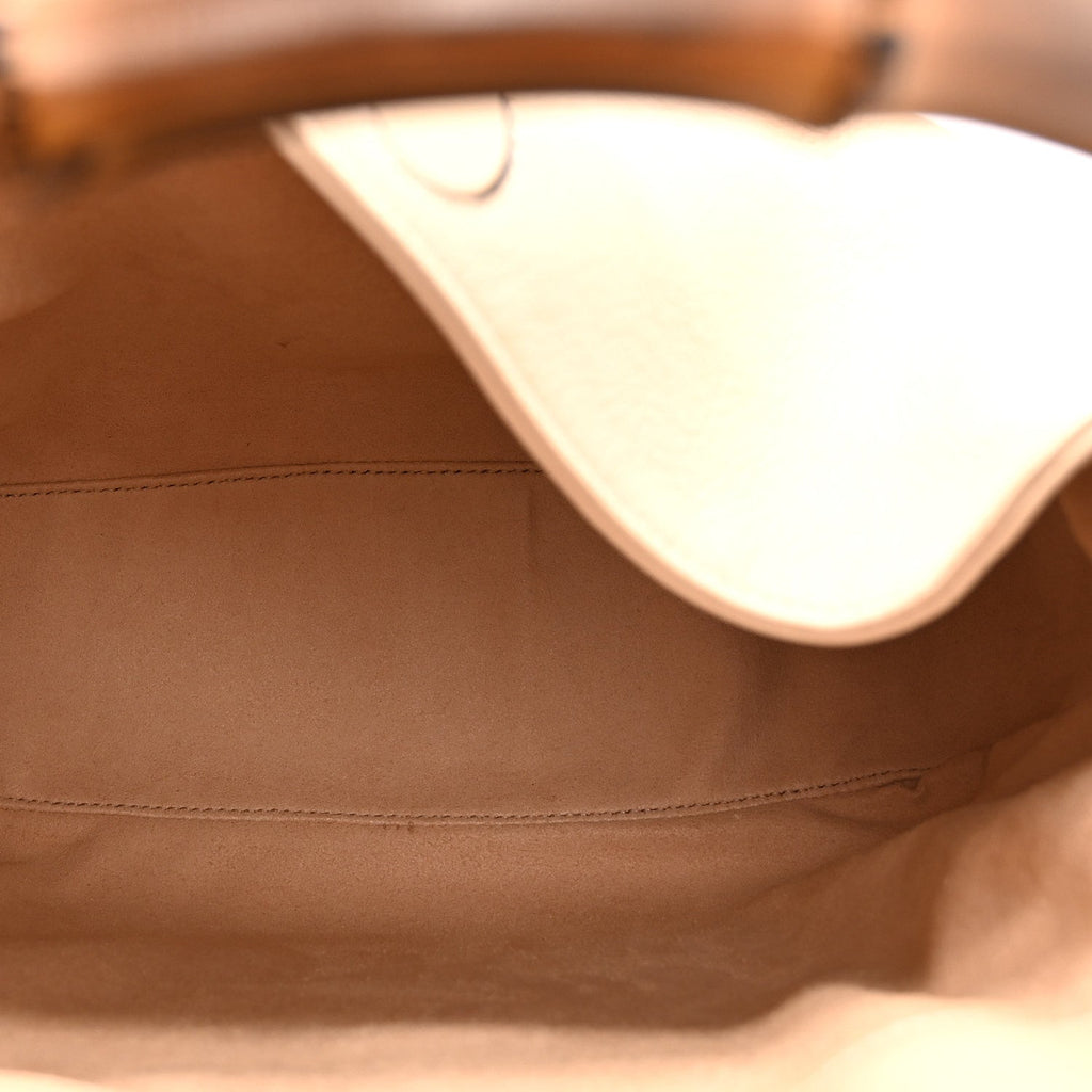 Softy Wonka Textured Dollar Calfskin Medium Diana Shoulder Bag Light Beige